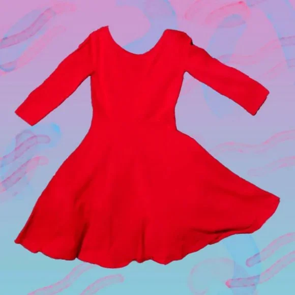 H&M | Dresses | Red Hot Chili Xs Fit And Flare Hm Divided Skater Dress |  Poshmark
